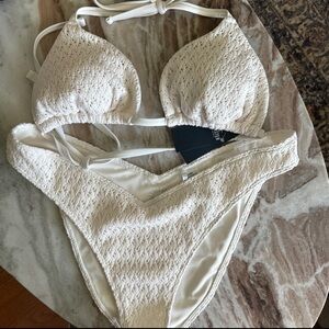 NWT Hollister white bikini